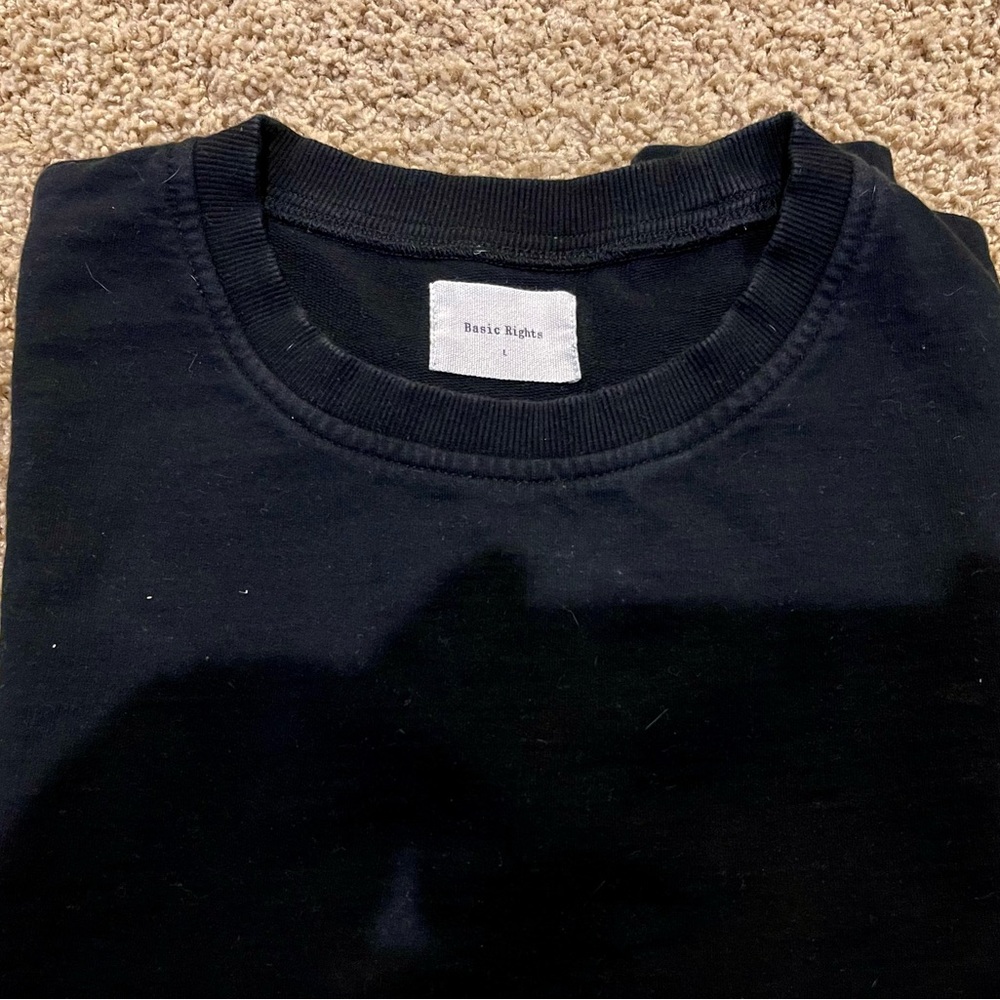 Black Men’s French Terry Short Sleeved Shirt